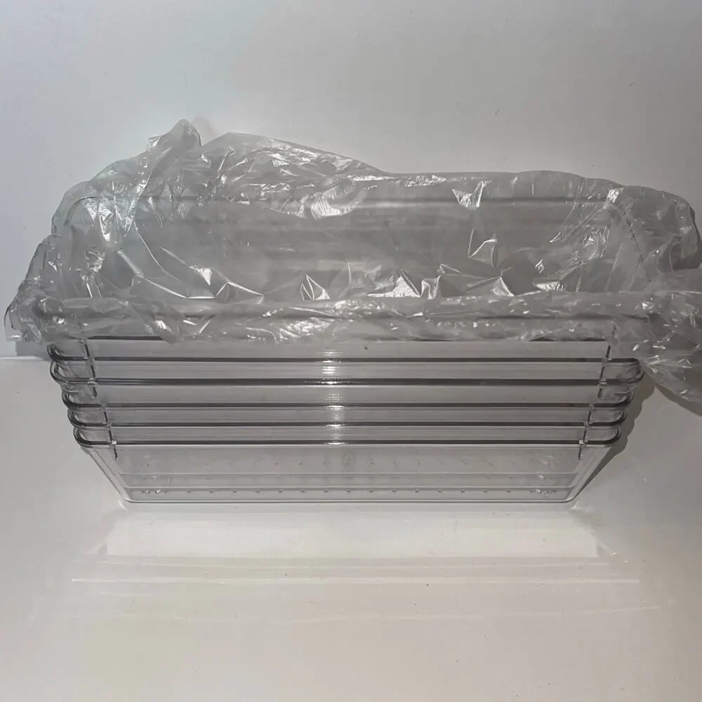 Clear Plastic Storage Organizer Bins – Large Set